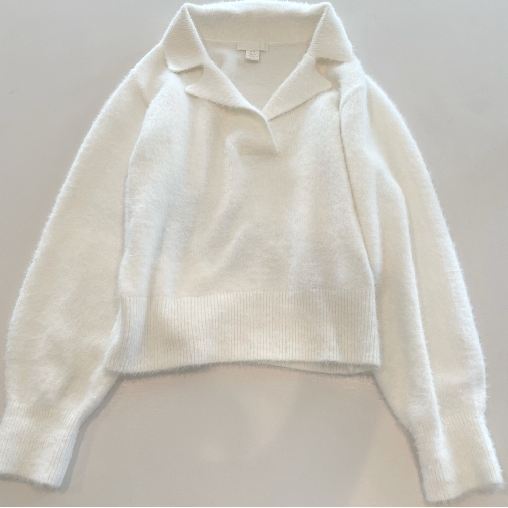 H&M White Cozy Sweater XS